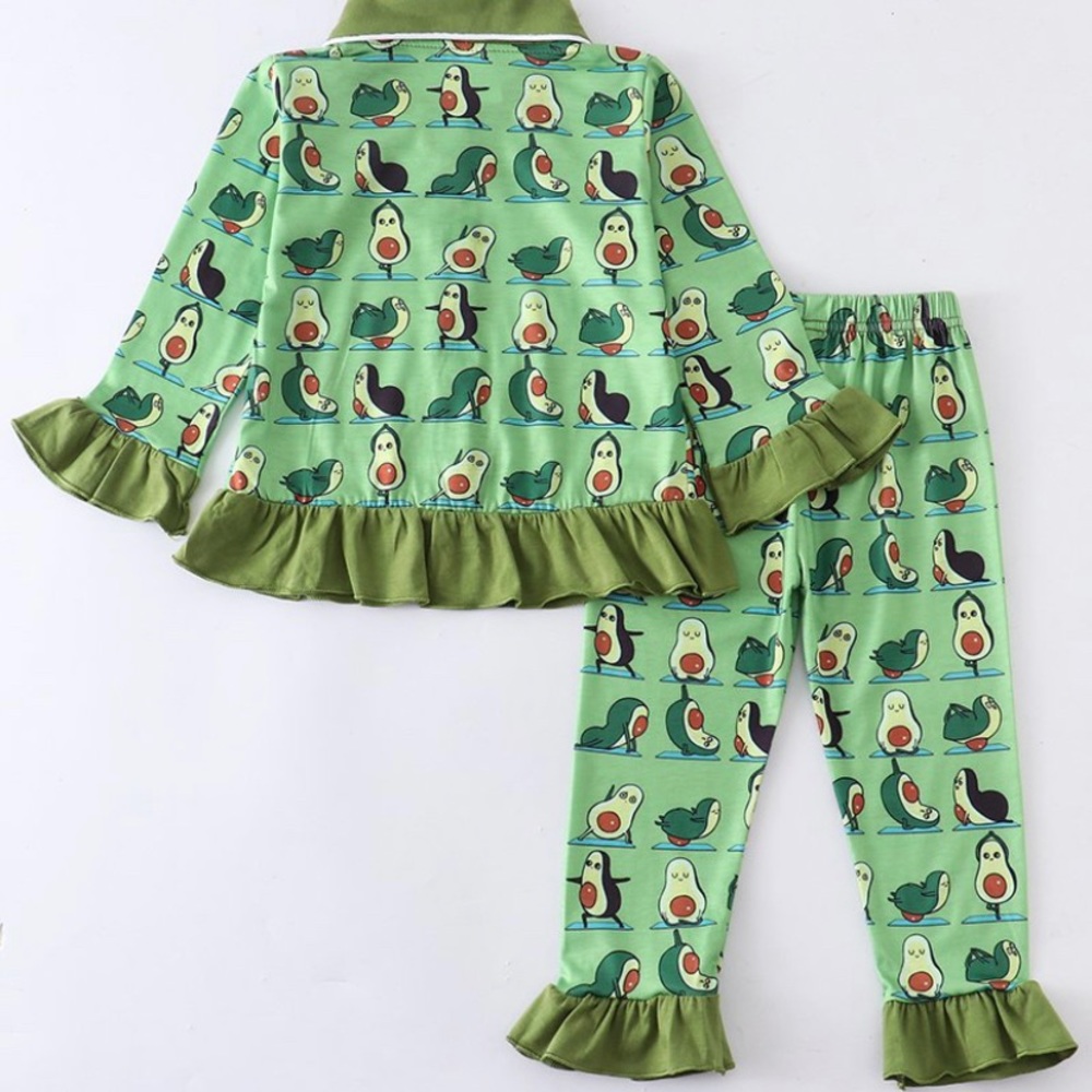 Avocado Ruffle Pajama Set - Picture 4 of 4